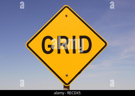 Vieh grid Verkehrsschild Australien. Stockfoto