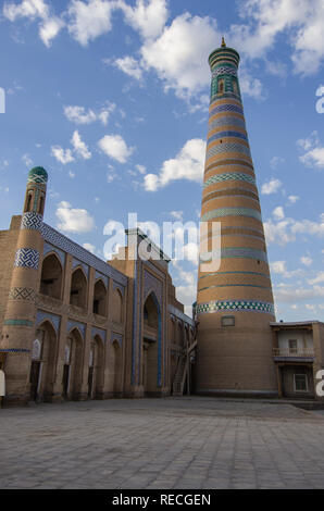 Islom Xoja Komplex in Chiwa. Usbekistan Stockfoto