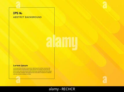 Abstrakte Gelbe geometrische Hintergrund und dynamische Bewegung formen Komposition. Vector Illustration Stock Vektor