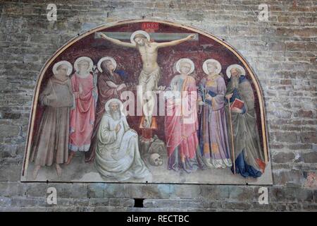 Fresken in der ältesten Kirche in Florenz, San Miato al Monte, Firenze, Florenz, Toskana, Italien, Europa gegründet. Stockfoto