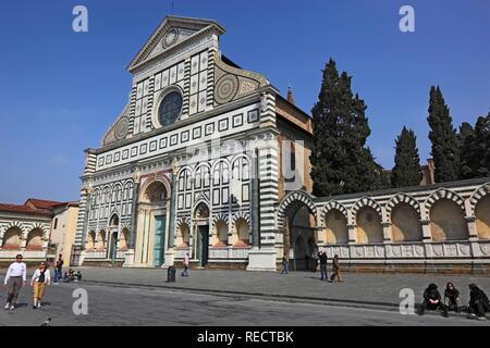 Kirche von Santa Maria Novella Piazza Santa Maria Novella, Firenze, Florenz, Toskana, Italien, Europa Stockfoto