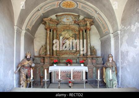 Grotte der Wallfahrtskirche der Heiligen Dreifaltigkeit der franziskanischen Kloster in Goessweinstein, Forchheim Bezirk Stockfoto