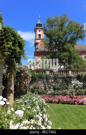 Schlosskirche St. Marien auf der Insel Mainau, Bodensee, Kreis Konstanz, Baden-Württemberg, Europa Stockfoto