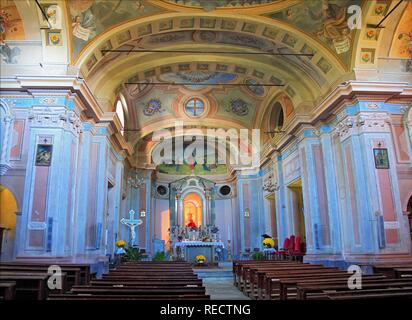 Santuario di Valmala, Madonna della Misericordia, Provinz Cuneo, Piemont, Italien, Europa Stockfoto