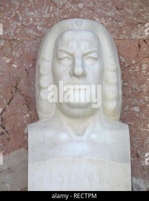 Büste von Johann Sebastian Bach, Deutscher Komponist Stockfoto