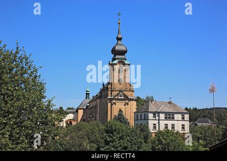 Marienweiher Kloster, Wallfahrtskirche, Landkreis Kulmbach, Oberfranken, Bayern Stockfoto