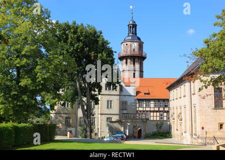 Schloss Schloss Bertholdsburg in Schleusingen, Hildburghausen, Thüringen, Deutschland Stockfoto