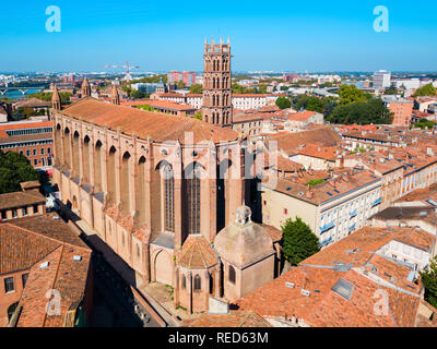 Kirche der Jakobiner Antenne Panoramaaussicht, eine Römisch-katholische Kirche in Toulouse, Frankreich Stockfoto