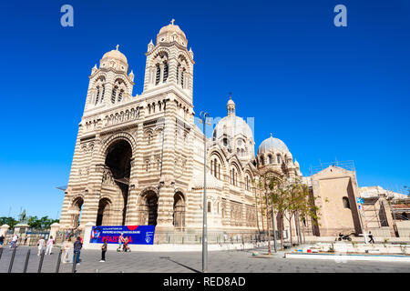 MARSEILLE, Frankreich, 23. SEPTEMBER 2018: Marseille Kathedrale ist eine römisch-katholische Kirche und National Monument in Frankreich Marseille Stadt Stockfoto