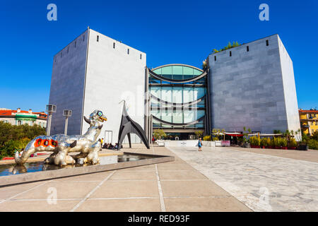 Nizza, Frankreich - 27 SEPTEMBER 2018: Museum für Moderne und Zeitgenössische Kunst oder MAMAC in Nizza, Frankreich Stockfoto