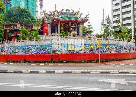 Berühmte Tua Pek Kong chinesische Tempel in die Hauptstadt Sarawaks, Kuching, Borneo, Malaysia. Stockfoto