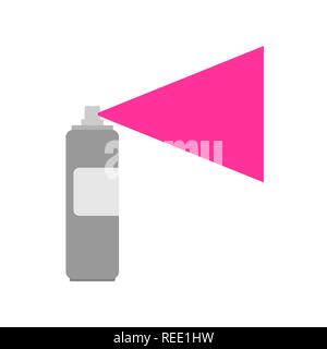 Sprühfarbe Flasche isoliert. Farbe kann Vector Illustration Stock Vektor
