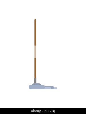 Mop isoliert. swob mit der Rag. Hausmeister Zubehör Stock Vektor