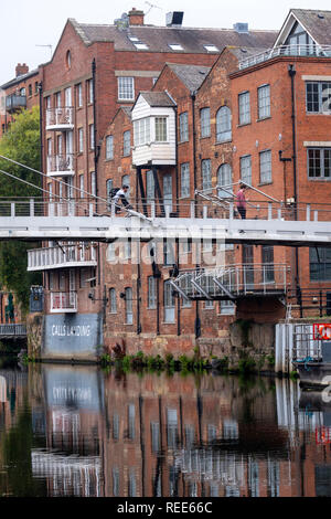 Anrufe Landing Riverside Häuser umgewandelt in city center apartments Leeds West Yorkshire England