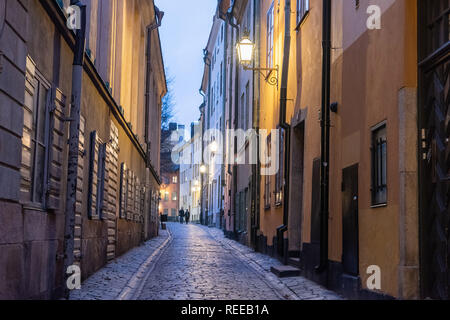 Stockholm, Schweden - 22 November 2018. Street View in Gamla Stan, historischen Viertel von Stockholm. Stockfoto