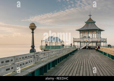 Clevedon Pier, in der Nähe von Bristol, England, Großbritannien Stockfoto