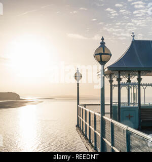 Clevedon Pier, in der Nähe von Bristol, England, Großbritannien Stockfoto