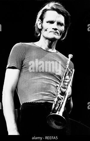 Chet Baker an Sänger Konzert Zaal Laren für eine TV-Aufnahme Laren, Niederlande - Stockfoto