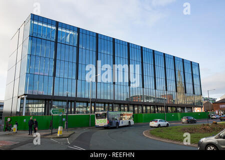 Der Universität Central Lancashire Innovation und Engineering Center Neben der Adelphi Kreisverkehr. Es gibt Pläne für die weitere Entwicklung und die Stockfoto