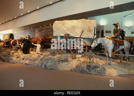 Oregon Trail Interpretive Center zeigen in Flagstaff Hill, in der Nähe von Baker City im Osten Oregons. Stockfoto