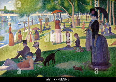 Ein Sonntagnachmittag auf der Insel La Grande Jatte von Georges Seurat Stockfoto