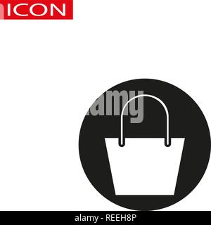 Shopping Geldbeutel Symbol Symbol Vektor. shopping Geldbeutel Symbol Vektor Grafik Illustration - Vektor Stock Vektor