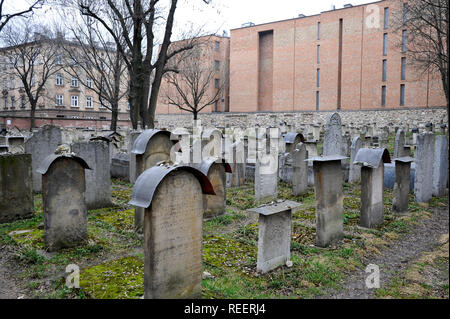 Polen, Krakau: Remah (oder remuh) Jüdischer Friedhof im Stadtteil Kazimierz Stockfoto