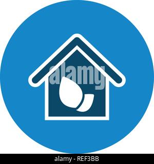 Eco Haus Vektor Icon Zeichen Symbol Vektor Illustration für den privaten und gewerblichen Gebrauch... Reinigen Sie trendige Symbol... Stock Vektor