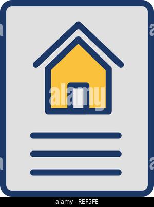 Haus Dokument Vektor Icon Zeichen Symbol Vektor Illustration für den privaten und gewerblichen Gebrauch... Reinigen Sie trendige Symbol... Stock Vektor