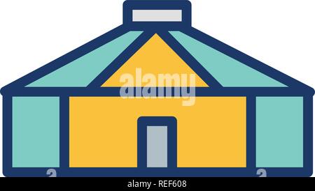 Jurte Vektor Icon Zeichen Symbol Vektor Illustration für den privaten und gewerblichen Gebrauch... Reinigen Sie trendige Symbol... Stock Vektor