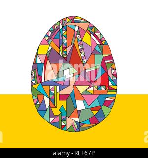 Easter egg Vector Illustration. Hand gezeichnet abstrakte Urlaub Objekt im Cartoon, modernen Stil. Stock Vektor