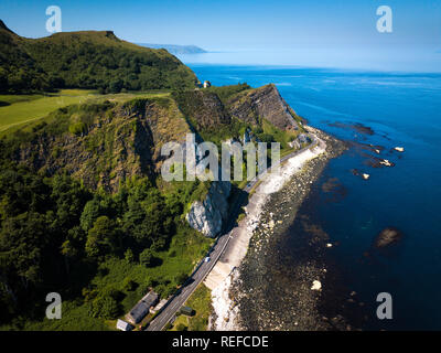 Antrim Küste bei Garron Punkt, County Antrim, Nordirland Stockfoto