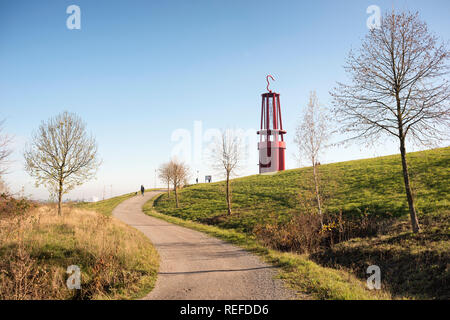 Das GELEUCHT, Halde Rheinpreussen, Deutschland. Die ca. 30 Meter hohe Wahrzeichen wurde von dem Künstler Otto Piene gebaut. Es am 17. September 2007 eröffnet Stockfoto