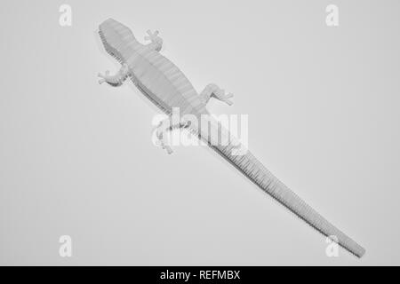 In der Nähe von weißen Modell Eidechse Ausstellung am Prototyping in Tokio Ausstellung in Japan Haus, Kensington High Street, London, UK Stockfoto