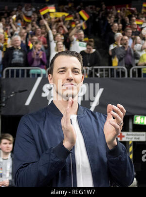 Köln, Deutschland. Jan, 2019 20. Dominik Klein, ARD handball Expert, ehemaliger Handballspieler, Klatschen, Klatschen, hauptrunde Gruppe I, Deutschland (GER) - Island (ISL) 24-19, am 19.01.2019 in Köln/Deutschland. Handball WM 2019, vom 10.01. - 27.01.2019 in Deutschland/Dänemark. | Verwendung der weltweiten Kredit: dpa/Alamy leben Nachrichten Stockfoto