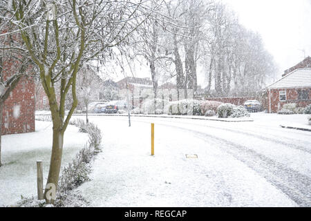 Princes Risborough, Buckinghamshire, Großbritannien. 22. Januar, 2019. UK Wetter. Schwere Schnee in Buckinghamshire. Princes Risborough. Credit: Susie Kearley/Alamy leben Nachrichten Stockfoto