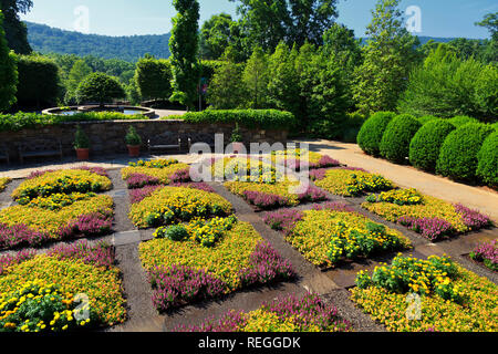 Gemusterte Decke Garten in Asheville North Carolina Stockfoto