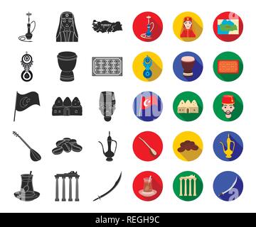 Amulett, Kunst, Anziehung, Bohnen, Bienenstock, schwarz, flach, Teppich, Kaffee, Sammlung, Land, Kultur, Design, Trommel, Fez, Flagge, Becher, Hookah, Haus, Icon, Illustration, isoliert, Reise, Kanne, kilij, Logo, Mann, Nazar, Bevölkerung, Ruinen, Saz, Set, Showplace, Sicht, Zeichen, Symbol, Tee, Gebiet, Tourismus, Traditionen, Reisen, Türkei, Türkische, Vector, Web, Frau Vektor Vektoren, Stock Vektor