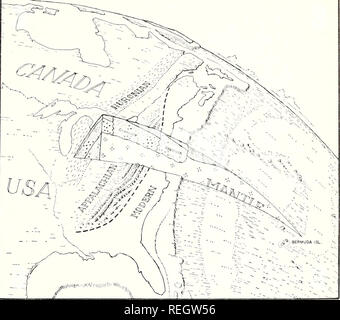 . Gesammelte Reprints, Essa Institut für Ozeanographie. Ozeanographie Zeitschriften.. 582 ROBERT S. DIETZ UND JOHN C. HOLDEN X. SCHLUSSFOLGERUNGEN Wir haben versucht zu zeigen, dass Marge - Al continental Flachverbinder, von Keil mit einer Kappe bedeckt - geformte Einlagen ("Heilung Sedimentation") die Kanten der Kontinente Cally logischer Modus der Sedimentation geprägt haben. Al - obwohl wir nicht ganz mit unserer Erklärung für diese sedimentation zufrieden, haben wir die wichtigsten davon überzeugt, dass dies ist die grundlegende Form von Sedi-mentational miogeoclines. Die mio-. Abb. 9.- eine bildhafte Darstellung unserer Interpretation der En Stockfoto