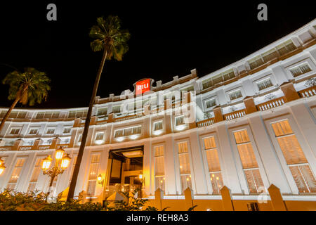 Nacht Szene von Riu Palace Hotel in Playa del Inglés, Gran Canaria, Spanien Stockfoto