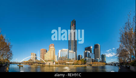 Panorama des Southbank Bezirks, Melbourne, Victoria, Australien Stockfoto