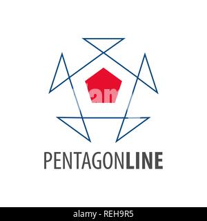 Pentagon line logo Konzept Design. Symbol grafische Vorlage element Vektor Stock Vektor