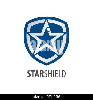 Star Shield Logo Konzept Design. Symbol grafische Vorlage element Stock Vektor