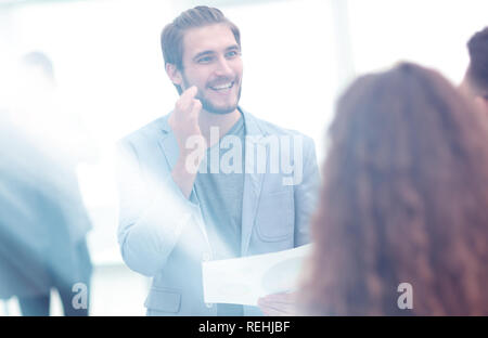 Erfolgreiche Team von Designern, die im Büro. Stockfoto