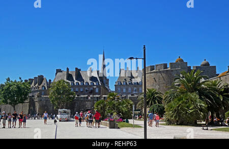 Saint-Malo Castel, Bretagne, Bretagne, Ille-et-Vilaine, Frankreich, Europa Stockfoto