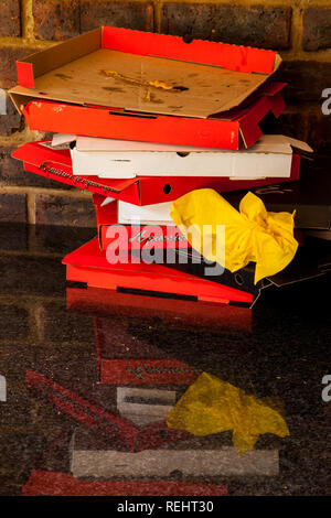 Pizzakartons 6269 Stockfoto