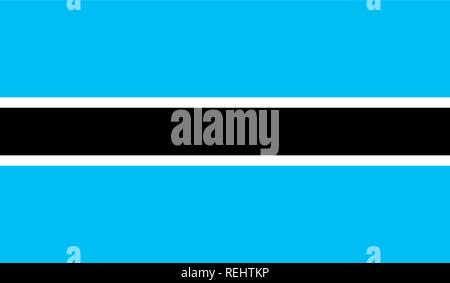 Botswana-Flagge Stock Vektor