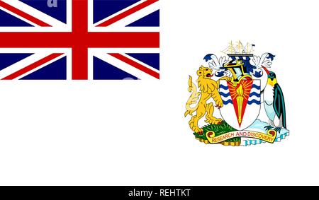 Britische Antarktis-Territorium Flagge Stock Vektor