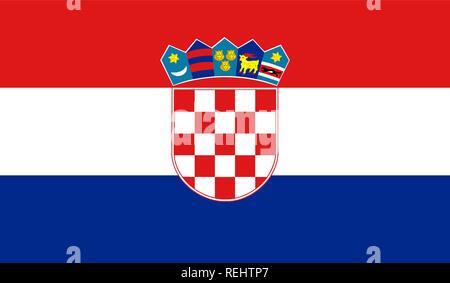 Kroatien-Flagge Stock Vektor