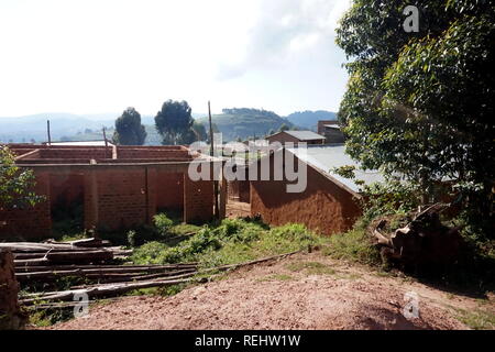Ein Haus in einem Dorf in Uganda Stockfoto